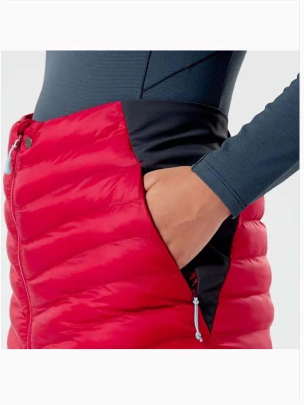 Rab Cirrus Insulated Puffer Quilted Skirt Red Women's Small Winter Layers - Picture 3 of 16